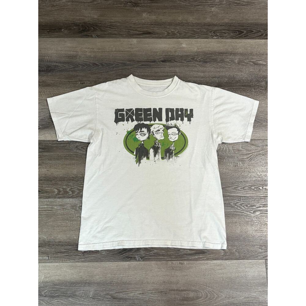 2009 Green Day Double Sided Tour Shirt Retro Band Streetwear Y2K - Men’s Large